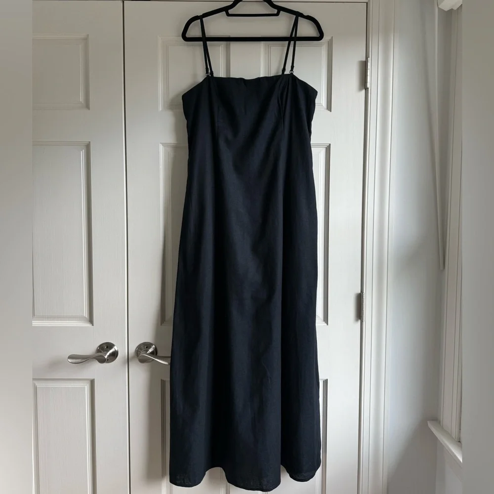 Abercrombie & Fitch Black Spaghetti-Strap Maxi Dress